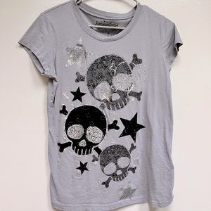 Skull glitter tee